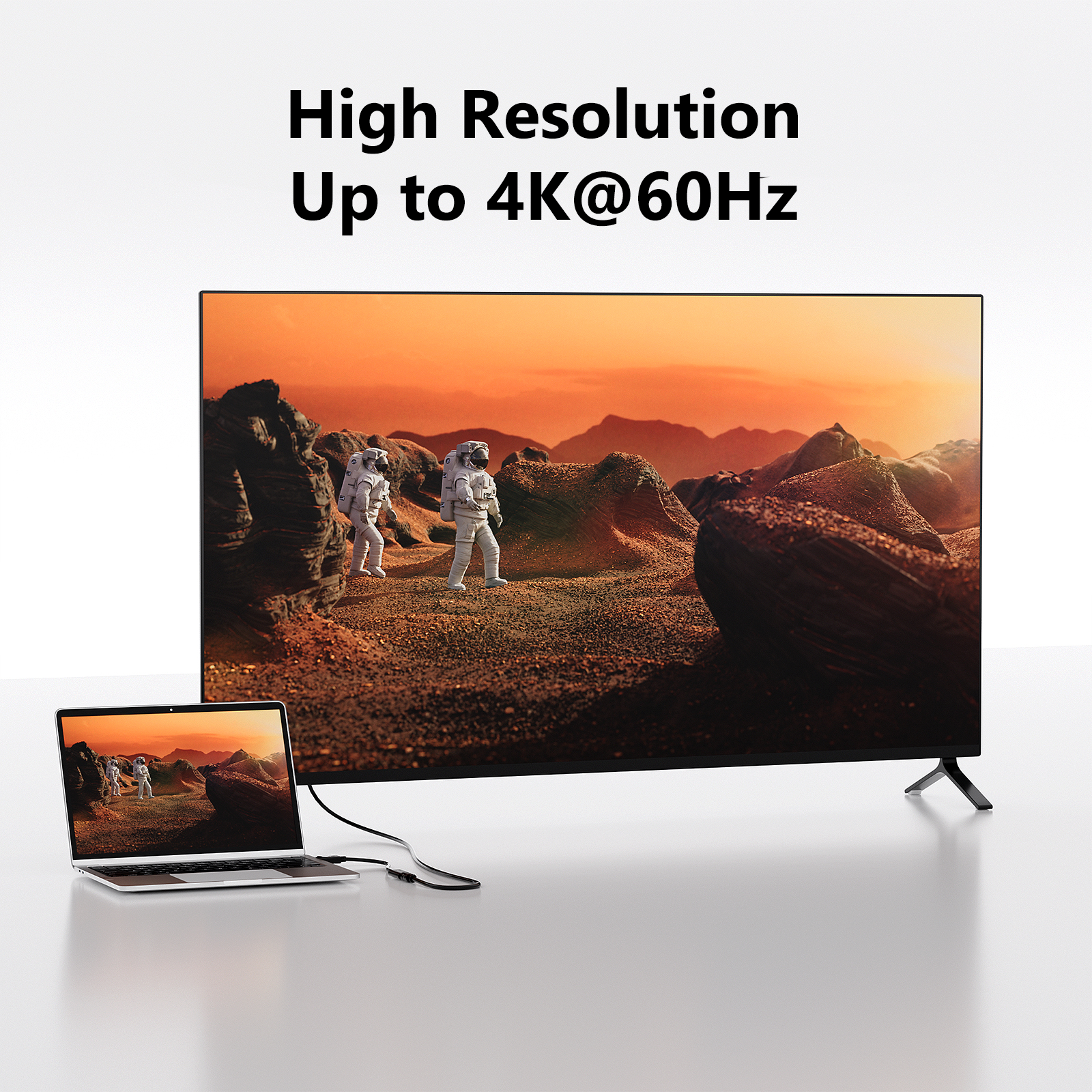 4K@60Hz DisplayPort (DP) to HDMI Adapter 2 Pack, Uni-Directional DP to HDMI(Male to Female) 10" Short Cable, Duplicate Extend Screen for Desktop, Laptop, PC, Projector, HDTV, Monitor
