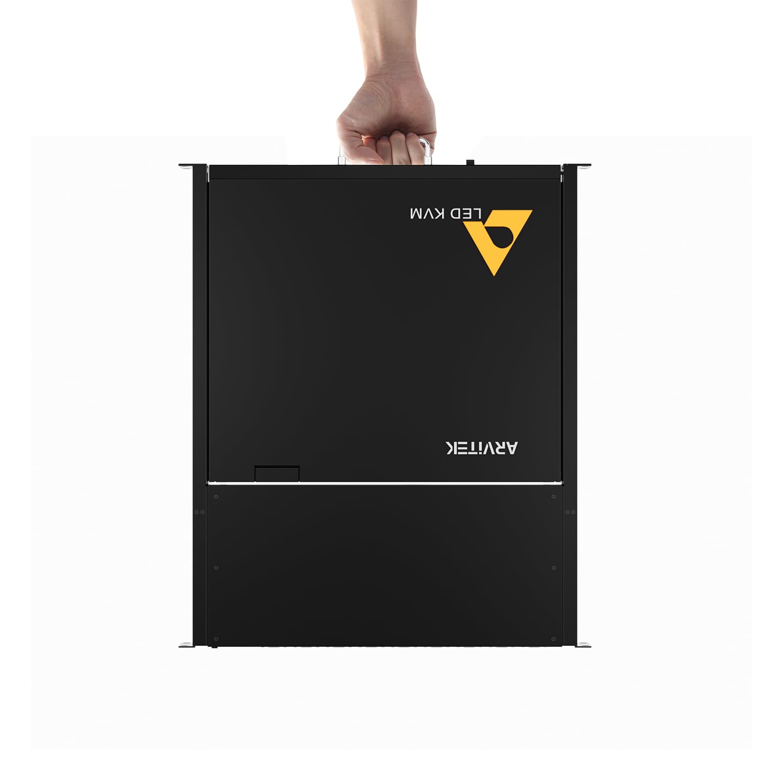 Rack Mount KVM w/15.6'' LCD Monitor, Arvitek 8 Port KVM Switch HDMI w/Handle, Fit 1U 19'' Rack, Suitable for 600-800mm Network Cabinet (Included 8 HDMI KVM Cables)