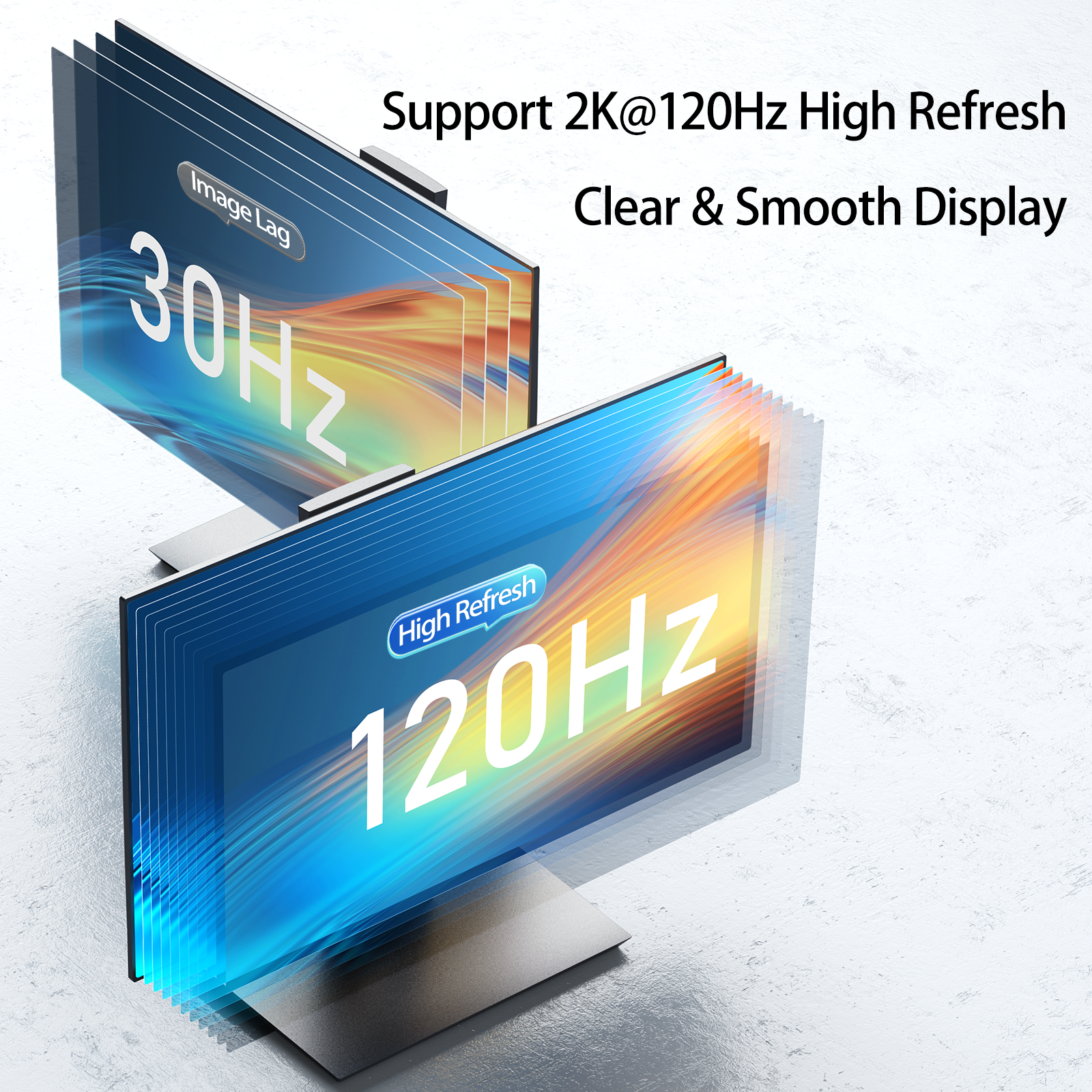 4K@60Hz DisplayPort (DP) to HDMI Adapter 2 Pack, Uni-Directional DP to HDMI(Male to Female) 10" Short Cable, Duplicate Extend Screen for Desktop, Laptop, PC, Projector, HDTV, Monitor